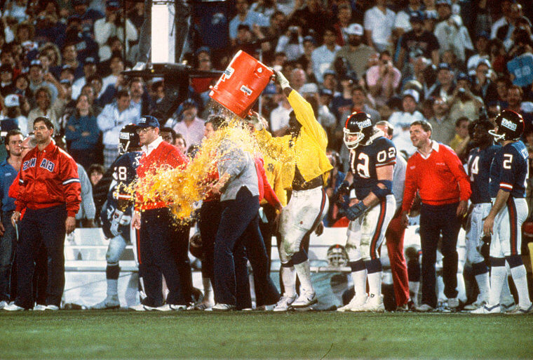 The Giants Dumped Gatorade on the Coach