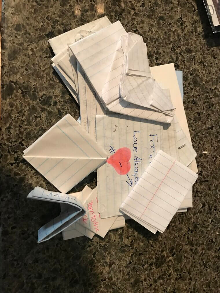 Passing Elaborately Folded Notes: Our Secret Analog Encrypted Chats