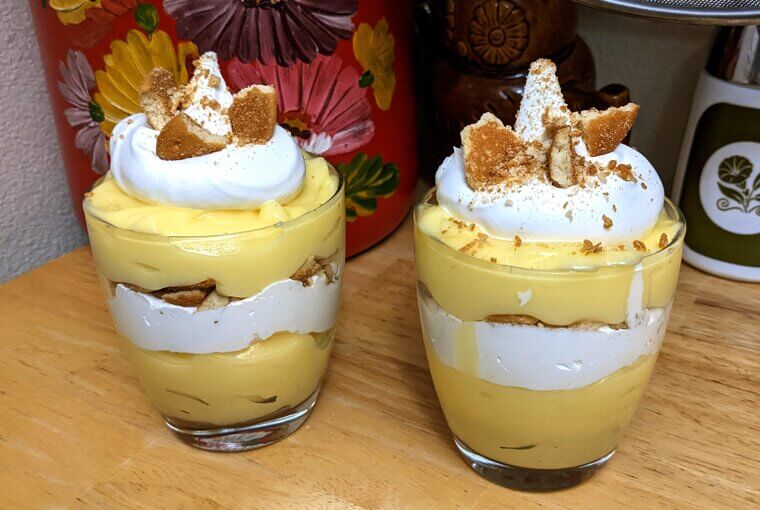 Banana Pudding (Layered, Wafer + Custard + Whipped Cream)
