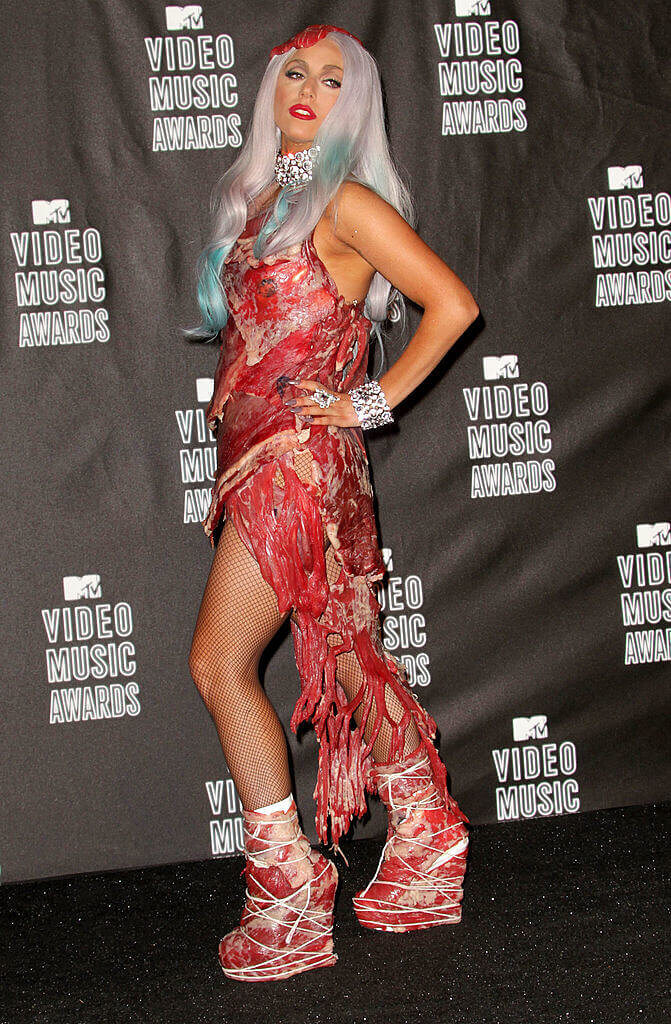 Lady Gaga Infamously Wore Her Dinner To The VMAs