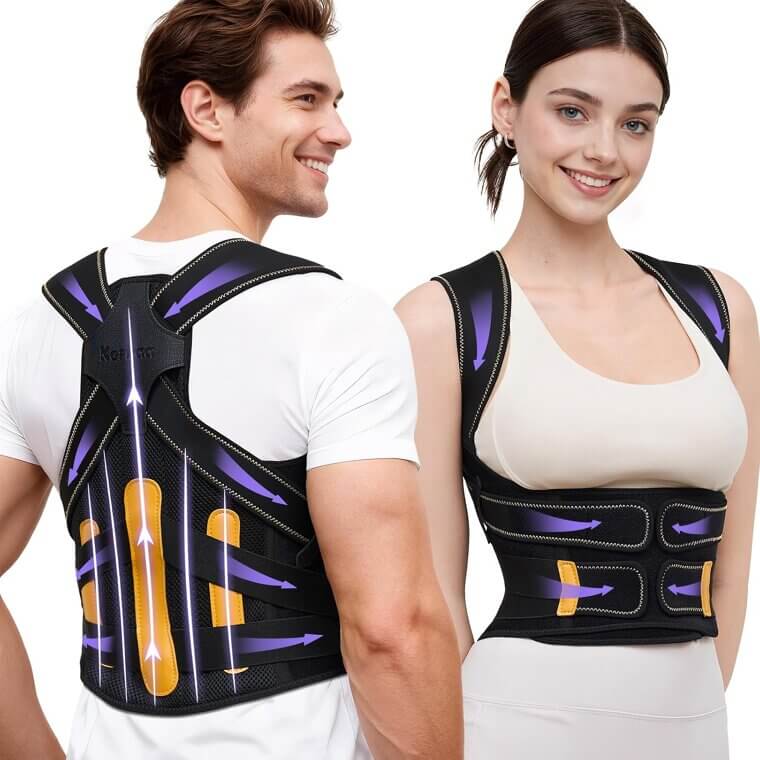 Kepwaa Posture Corrector - Achieve Better Posture and Pain Relief - 80% Off!