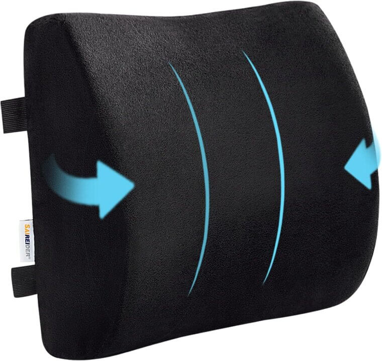 SAIREIDER Lumbar Support Pillow - Ultimate Comfort for Office & Car - Enjoy 16% Off!