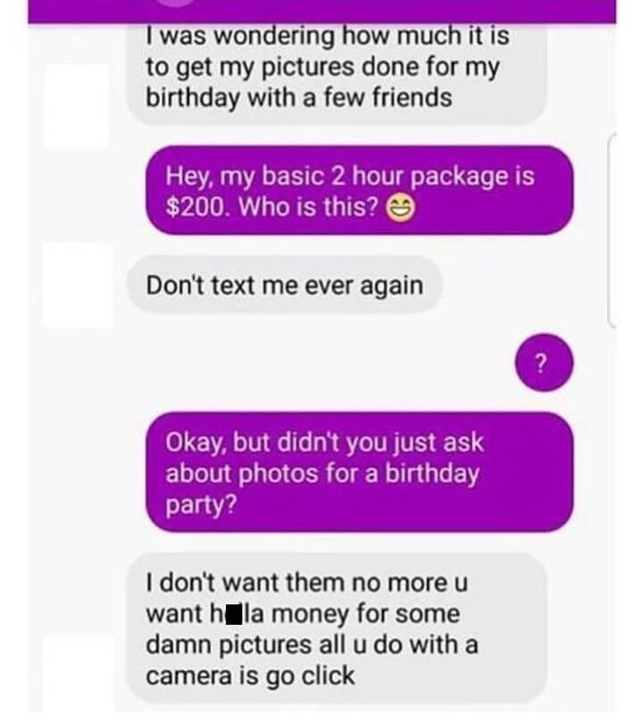 They Didn't Want to Pay for Pictures