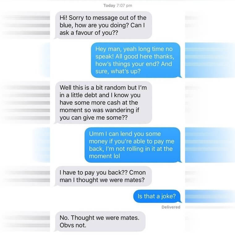 He Just Wanted Money