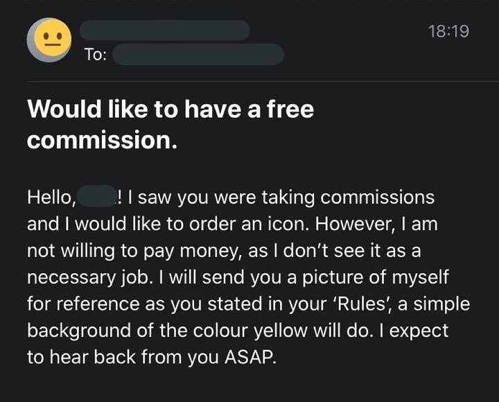 They Want a Commission for Free