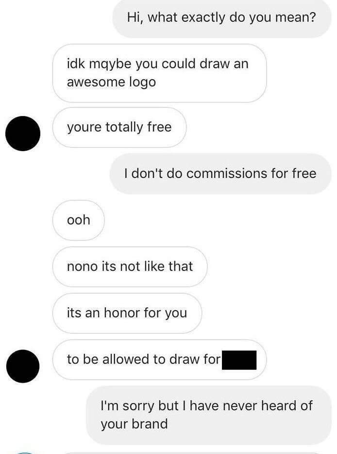 Trying to Get Work for Free