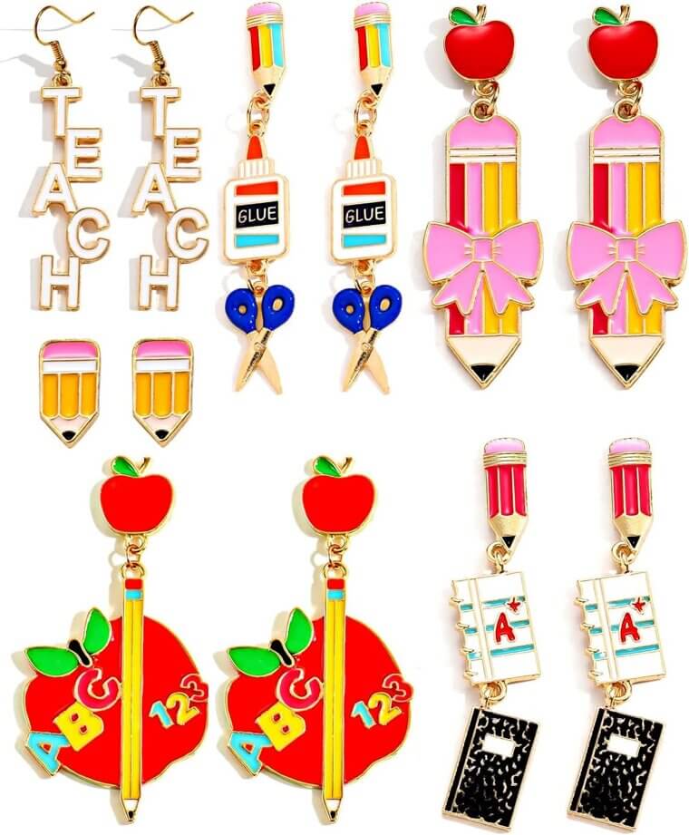 Teacher Earrings - Fun Back-to-School Jewelry for Educators - 20% Off!