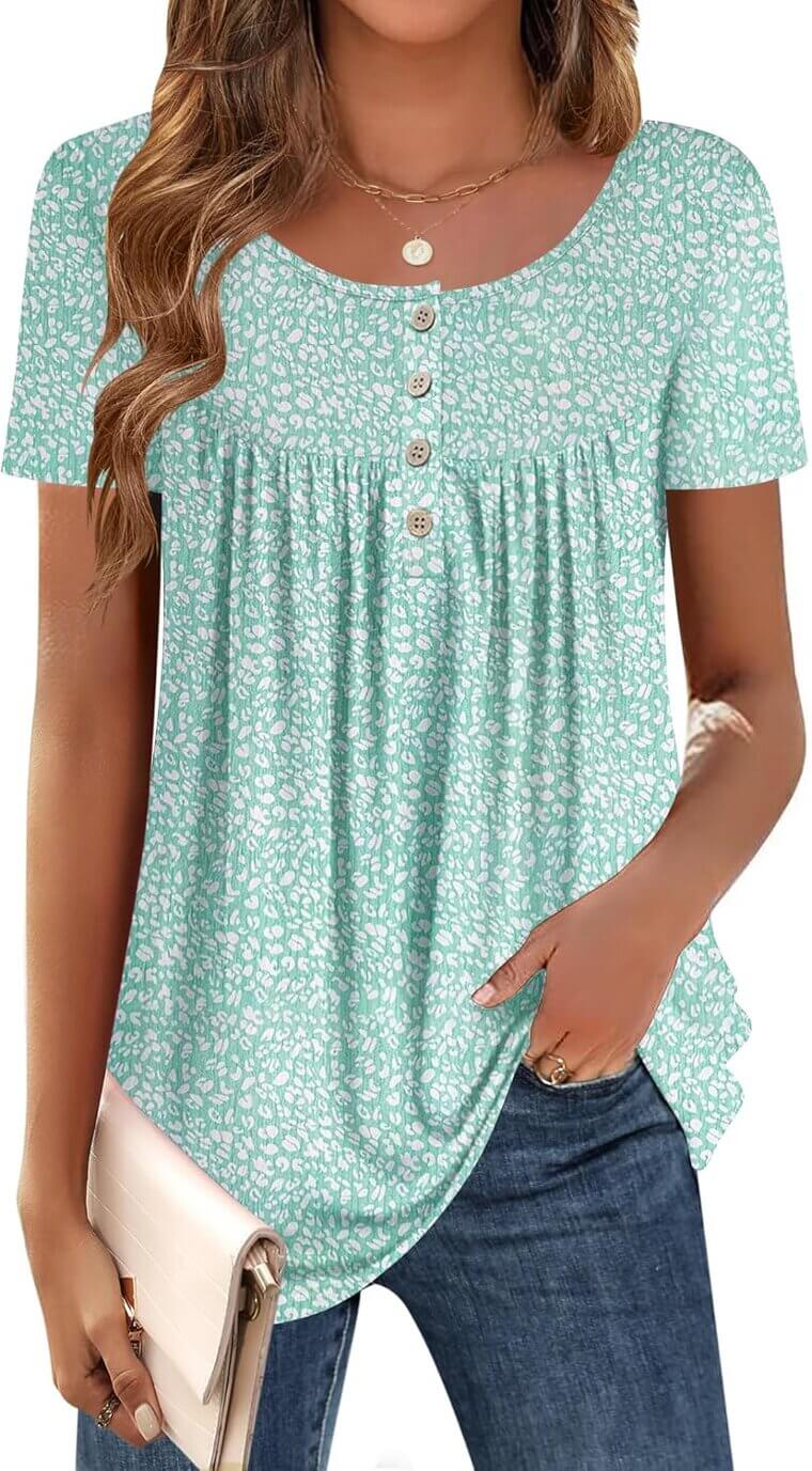 Zeagoo Tunic Tops - Flowy Floral Blouse for Any Occasion - Now 21% Off!