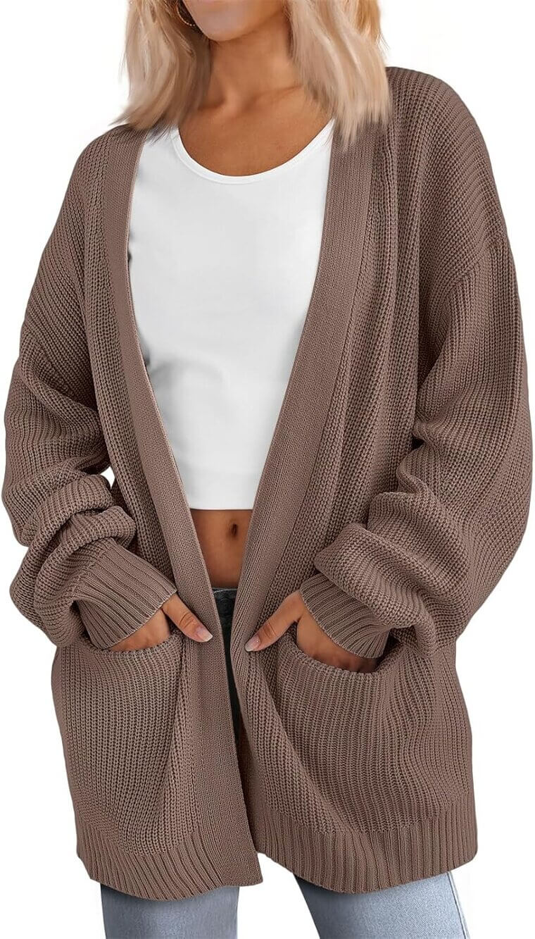 LILLUSORY Oversized Cardigan - Cozy Style with Pockets - Don’t Miss the 10% Discount!
