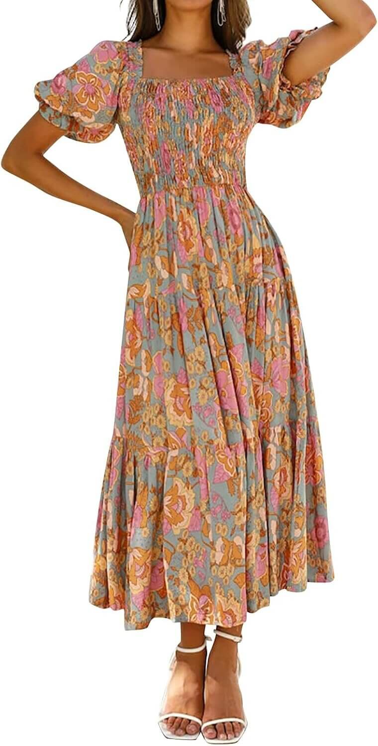 ZESICA Boho Maxi Dress - Perfect for Summer Adventures - Now 12% Off!