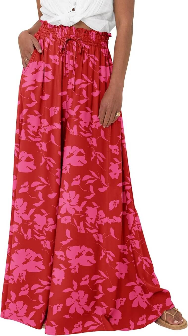 PRETTYGARDEN Palazzo Pants - Stylish Summer Comfort with Pockets