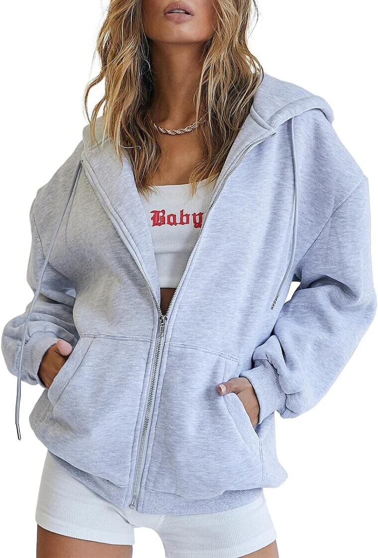 Trendy Queen Zip-Up Hoodie - Perfect for Fall Fashion! - 11% Off!