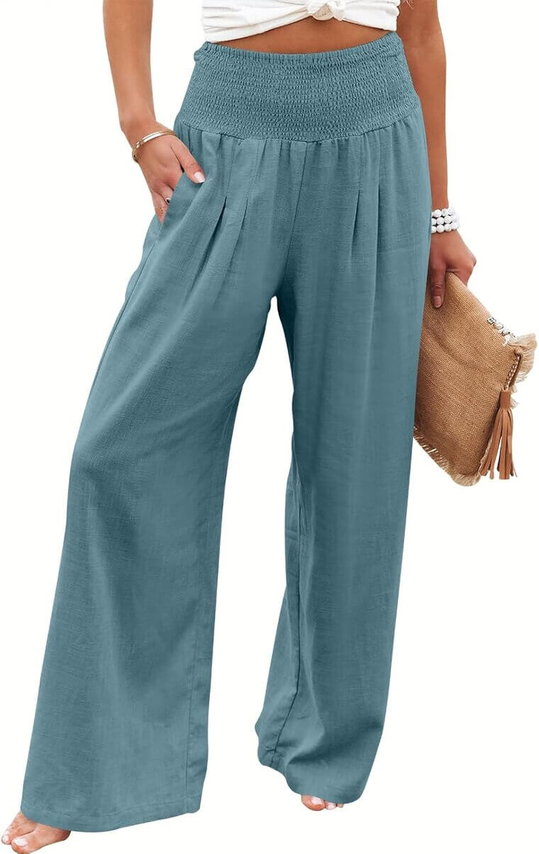 ANRABESS Linen Pants - Stylish Wide Leg Trousers for Summer Fun - Now 8% Off!