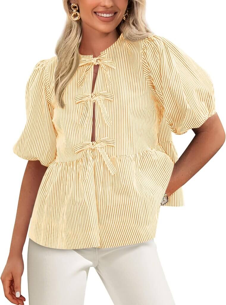 PRETTYGARDEN Babydoll Blouse - Elevate Your Summer Style! - Don’t Miss the 26% Discount!