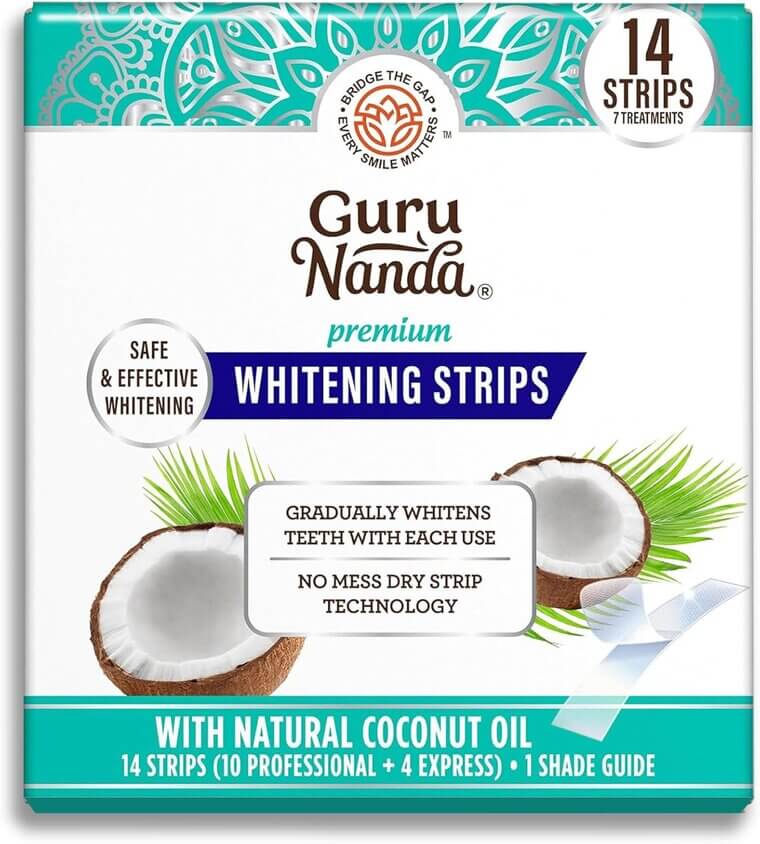 GuruNanda Whitening Strips - 7-Day Brighter Smile
