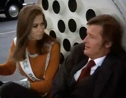Valerie Leon and Roger Moore