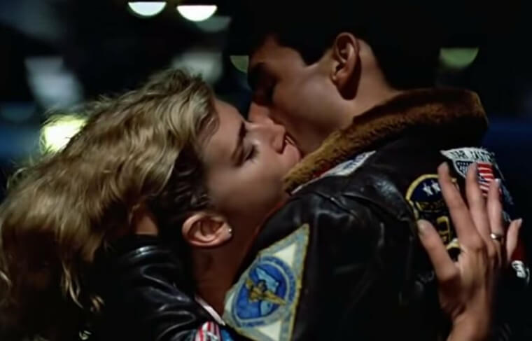 Kelly McGillis and Tom Cruise