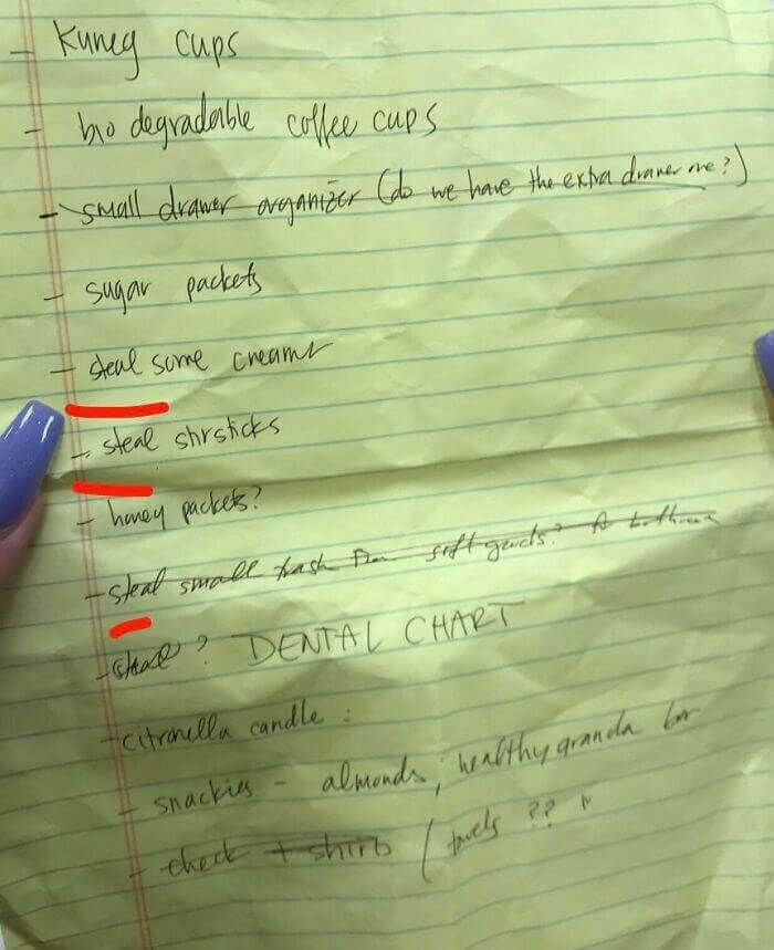 Customer Left Their “Shopping” List At The Store