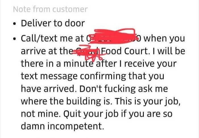 This Is No Way To Talk To Your Delivery Person