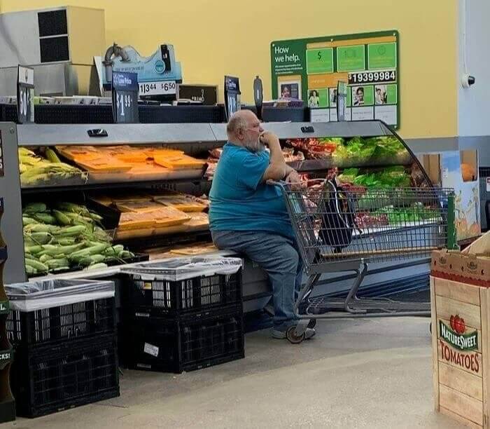 Decided To Sit On The Raw Chicken While Chatting On The Phone