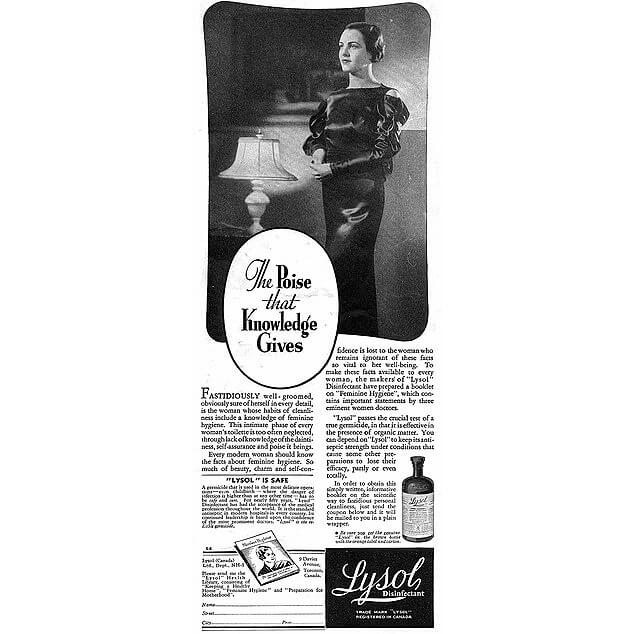 Lysol Was Used as a Cure for Many Infections