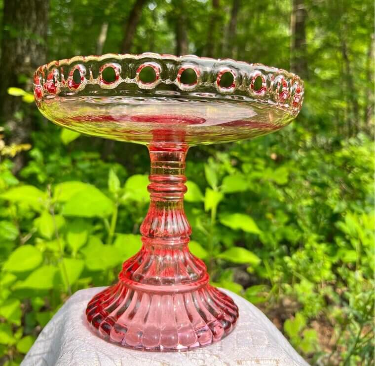 Depression Glass Compotes in Every Color