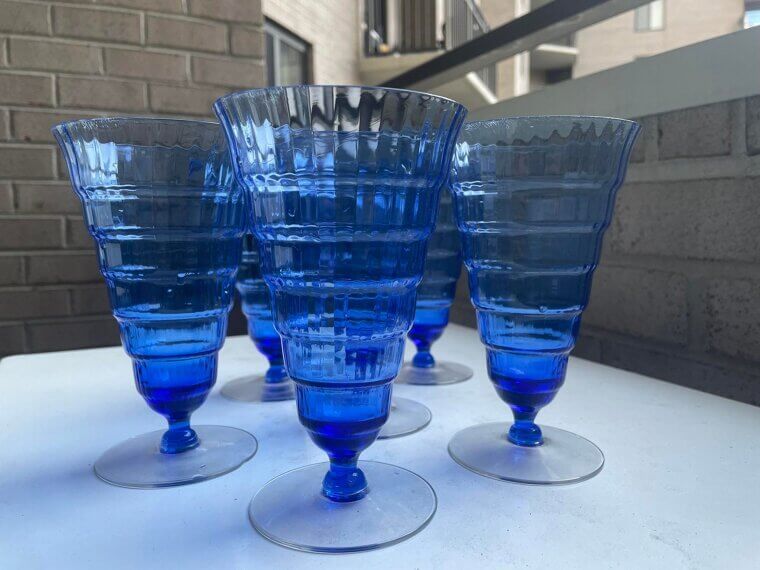 Cobalt Blue Glass Tumblers