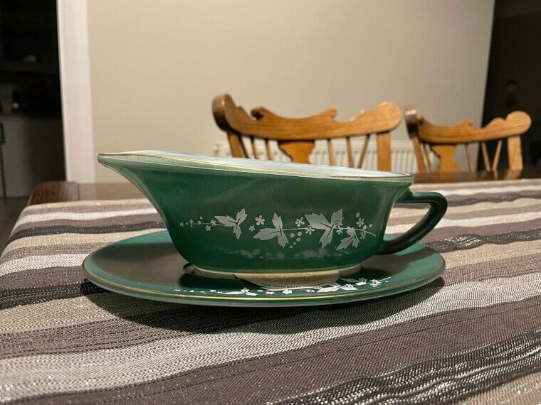 Green Glass Gravy Boats Still in Demand