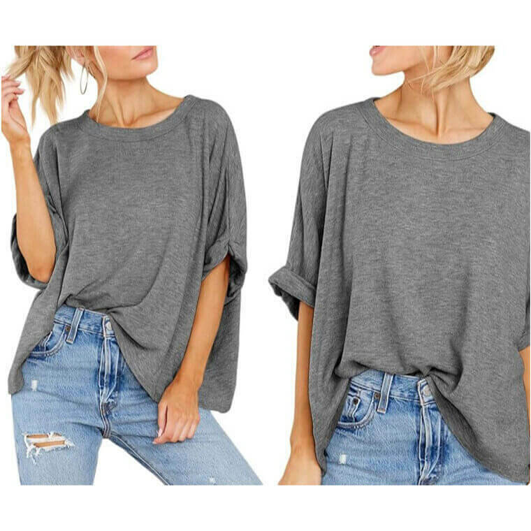 Stay Stylish with Oversized Tee Tops - Perfect for Every Season!