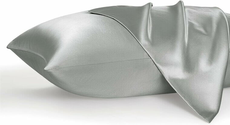 Bedsure Satin Pillowcase for Hair & Skin - Silver Grey - Enjoy 30% Off!