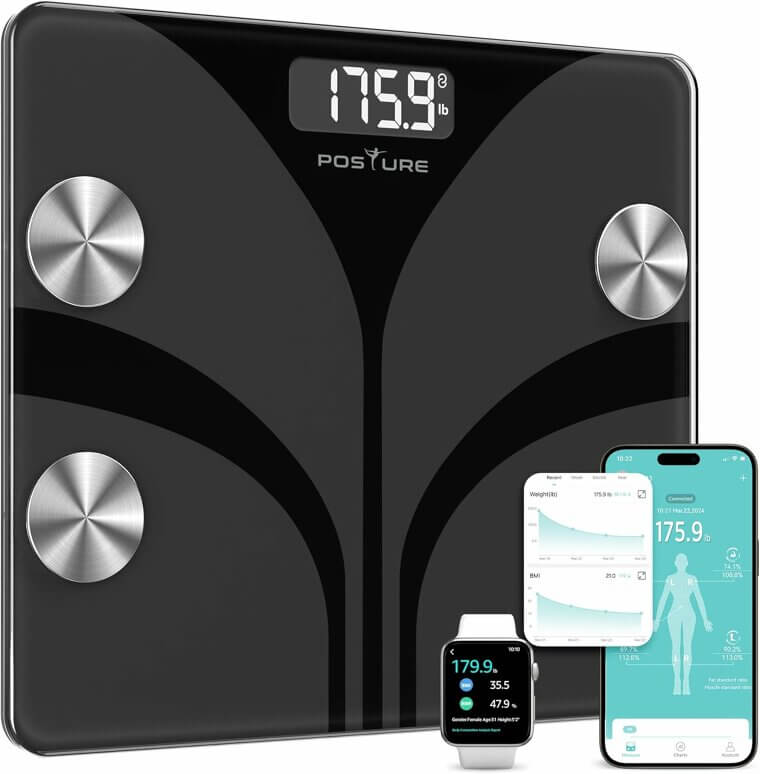 Posture Digital Scale With LED Display & Health Monitor - Now 50% Off!