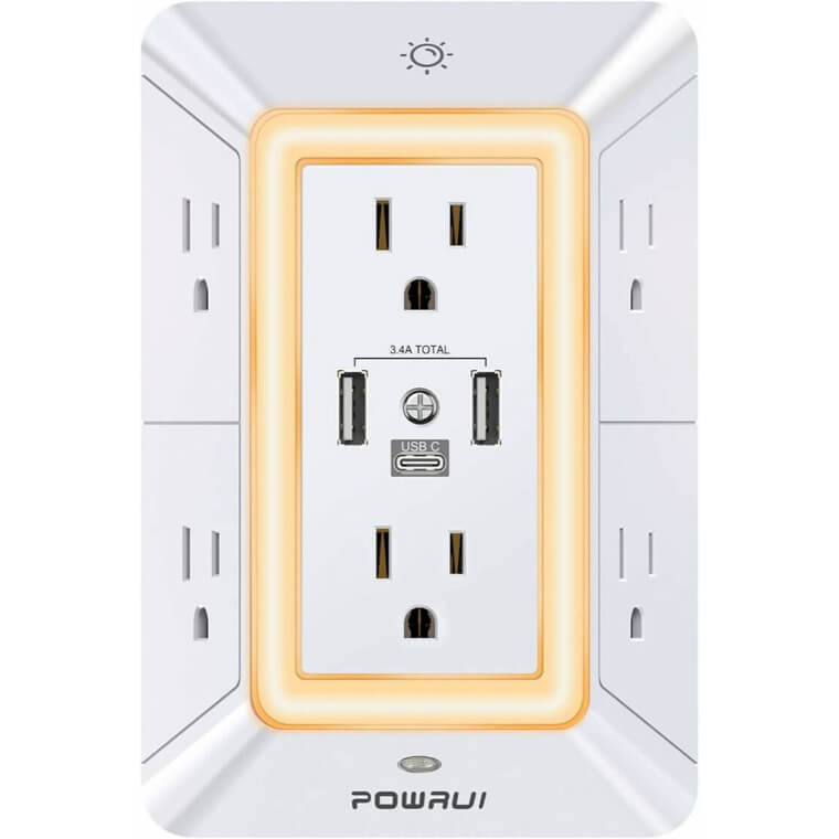 Enhance Your Space with Multi Plug Surge Protector - Ultimate Power Solution Don’t Miss the 18% Discount!