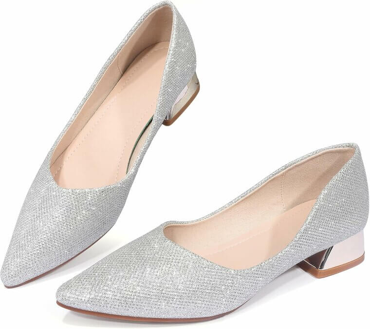 Women's Chunky Heels - Stylish Comfort for Work & Play - 5% Off!