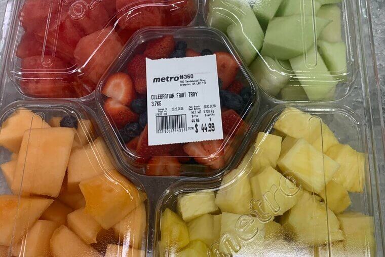 Pre-Cut Fruit in Plastic Containers
