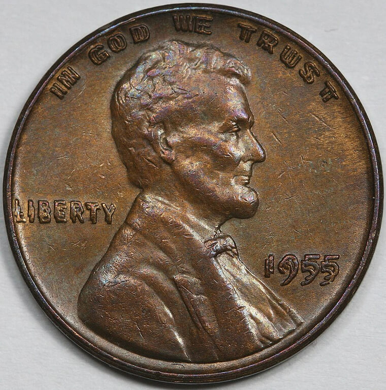 El centavo de Lincoln de 1955 - 17.057 dólares (sin circulación)
