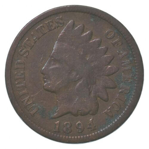 El centavo "indian head" de 1894 (fecha duplicada) - 1268 dólares (sin circulación)