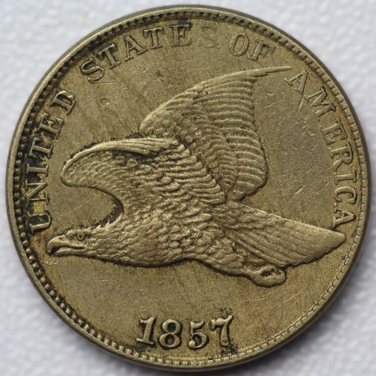 El centavo “Flying Eagle” de 1857 - 1027 dólares (sin circulación) - 9669 dólares (monedas de prueba)