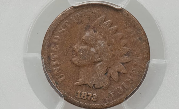 El centavo "indian head" de 1872 - 126.500 dólares