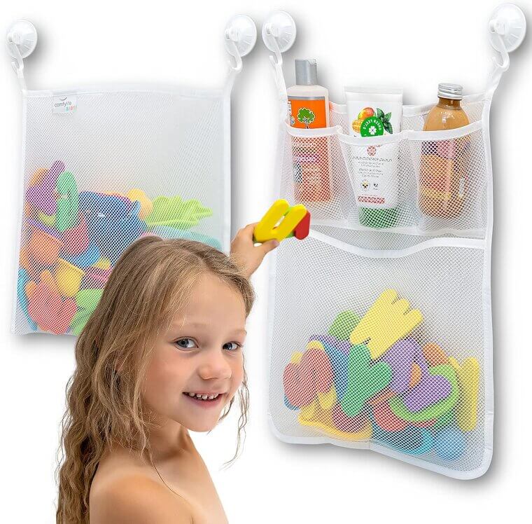 Mesh Bath Toy Organizer - Keep Bath Time Fun & Tidy! 