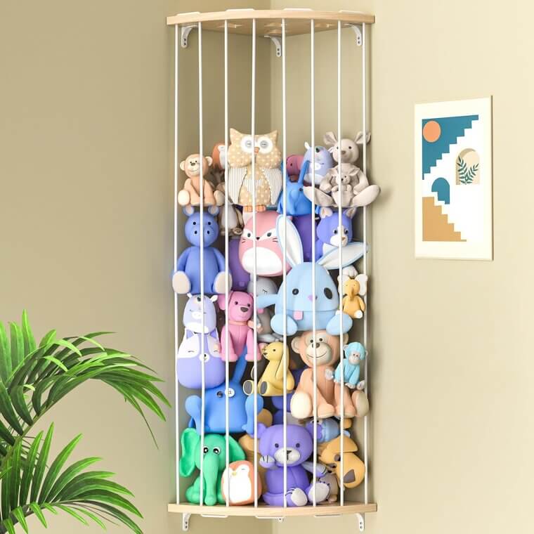 Wood Corner Toy Holder: Declutter & Organize with Style - Don’t Miss the 14% Discount!