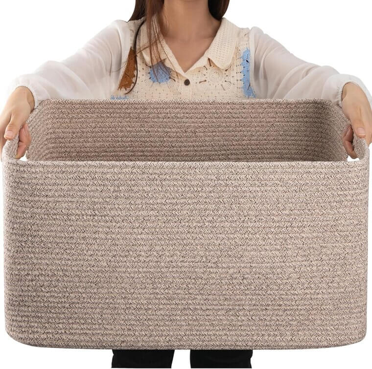 OIAHOMY Cotton Basket - Organize Your Space Effortlessly! - 31% Off!