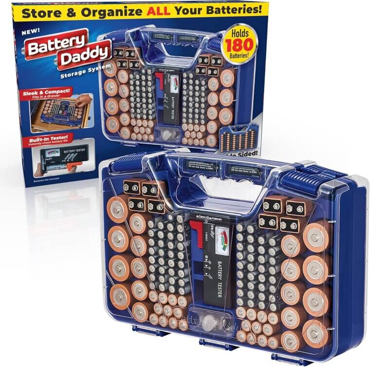 Battery Daddy Organizer - Ultimate Storage Solution for 180 Batteries 