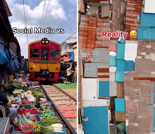 Le marché ferroviaire de Maeklong : Bangkok, Thaïlande