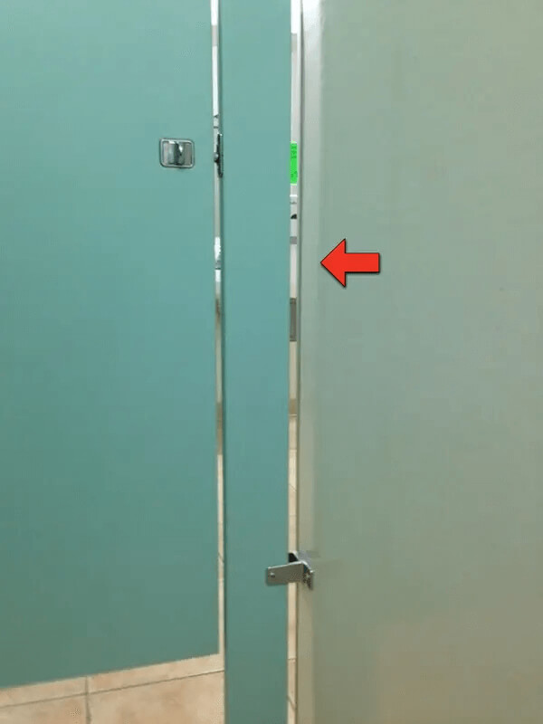Massive Gaps In Bathroom Stall Doors