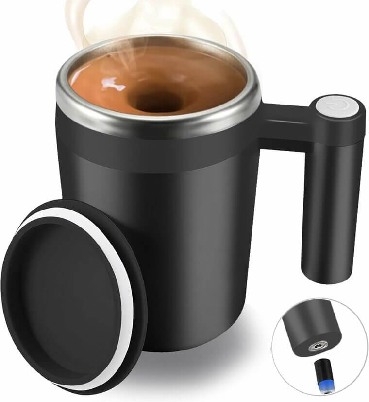 Self Stirring Mug - Rechargeable Magic for Effortless Drinks - Don’t Miss the 22% Discount!