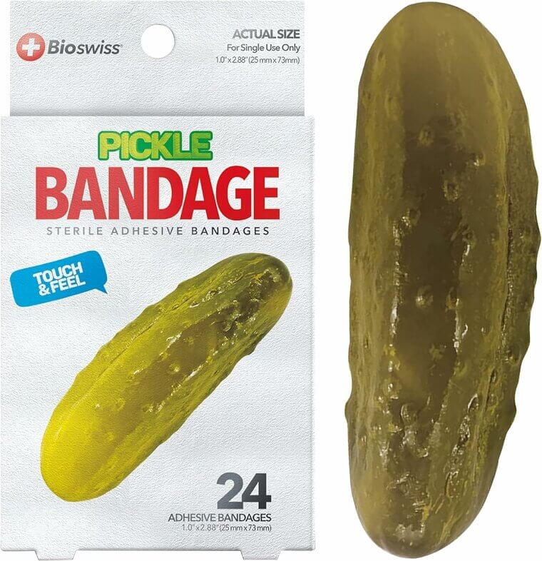 BioSwiss Pickle Bandages - Fun, Latex-Free First Aid for Kids! 