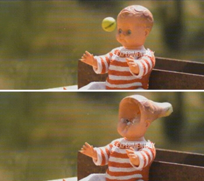 Bola de golfe em slow motion
