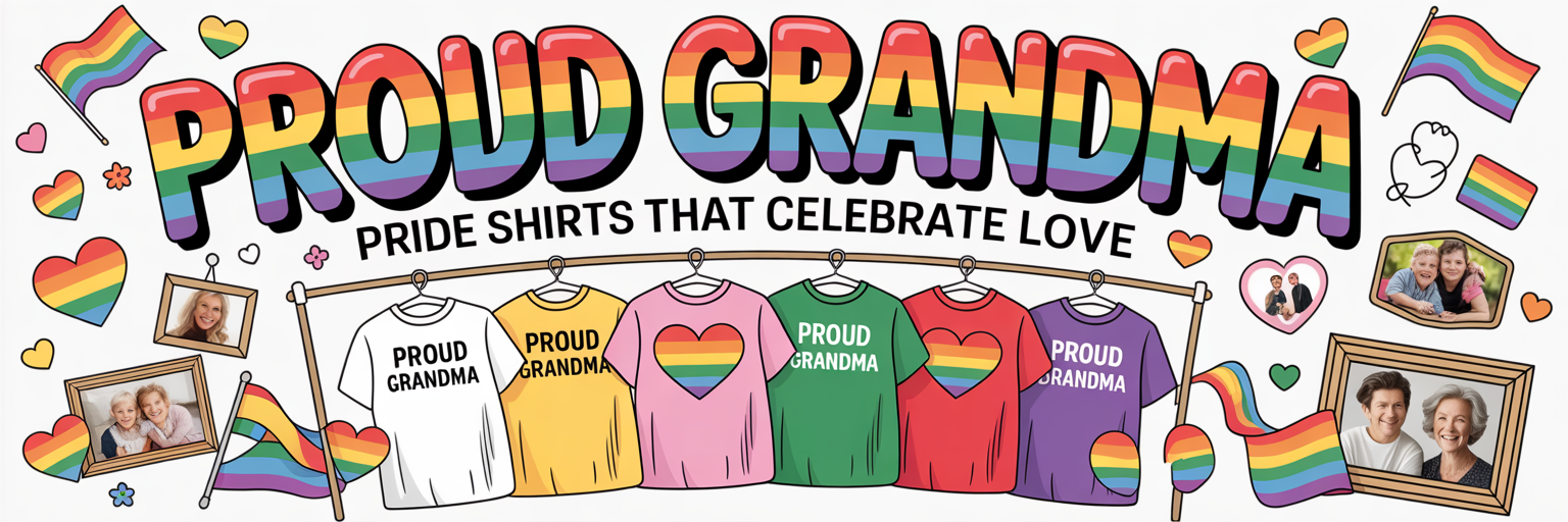 Proud Grandma Pride Shirt Rainbow