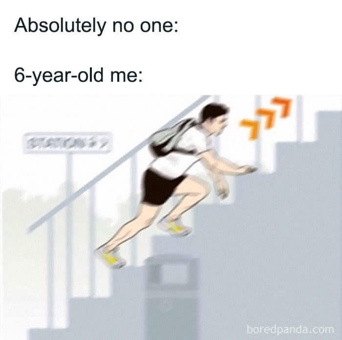 Pretending To Be Your Pet Dog While Running Up The Stairs