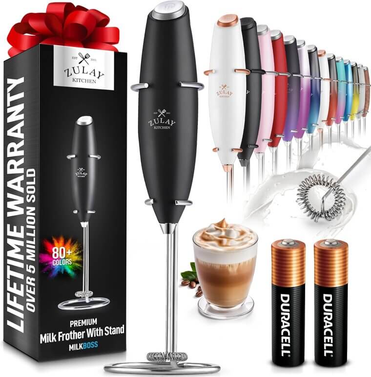 Zulay Milk Frother Wand - Quick & Easy Coffee Foam Maker - Now 44% Off!
